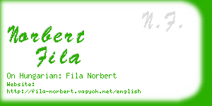 norbert fila business card